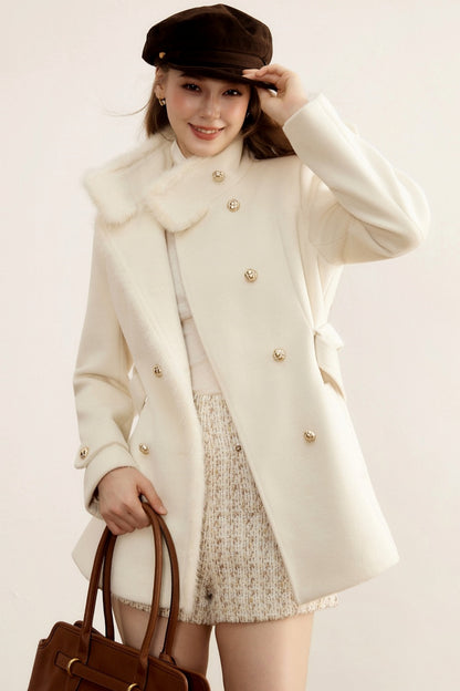 Winter Retro Woolen Double-Breasted Coat