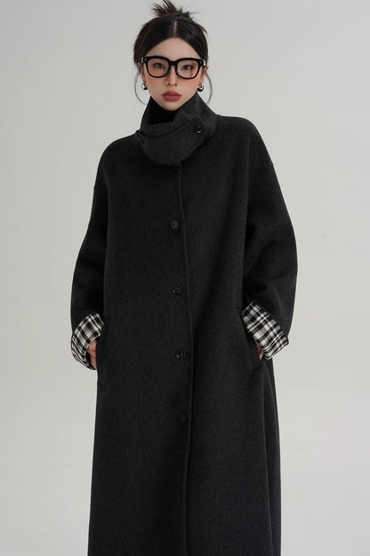 Plaid Wool Coat