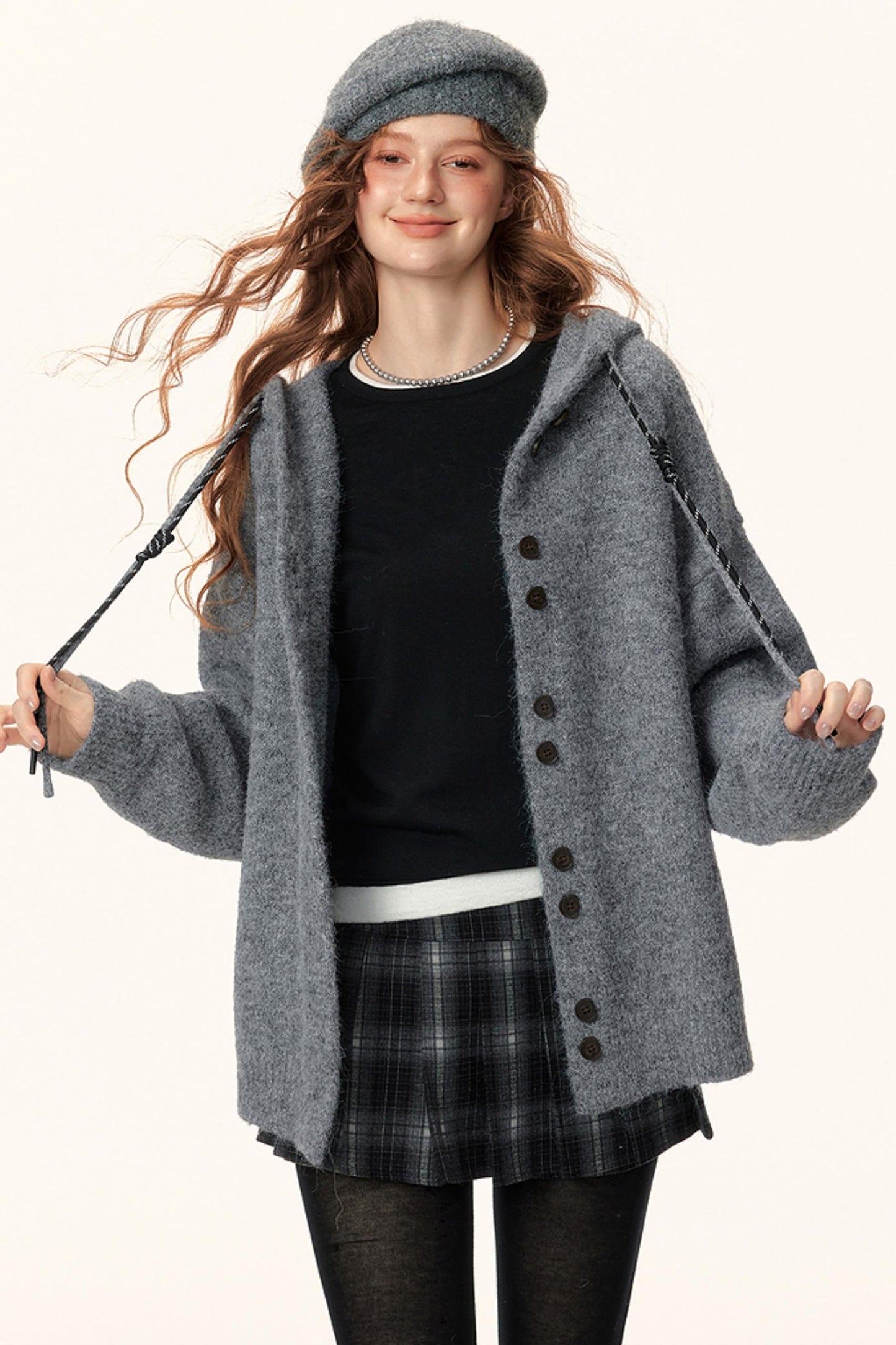 Hooded Knitwear Jacket