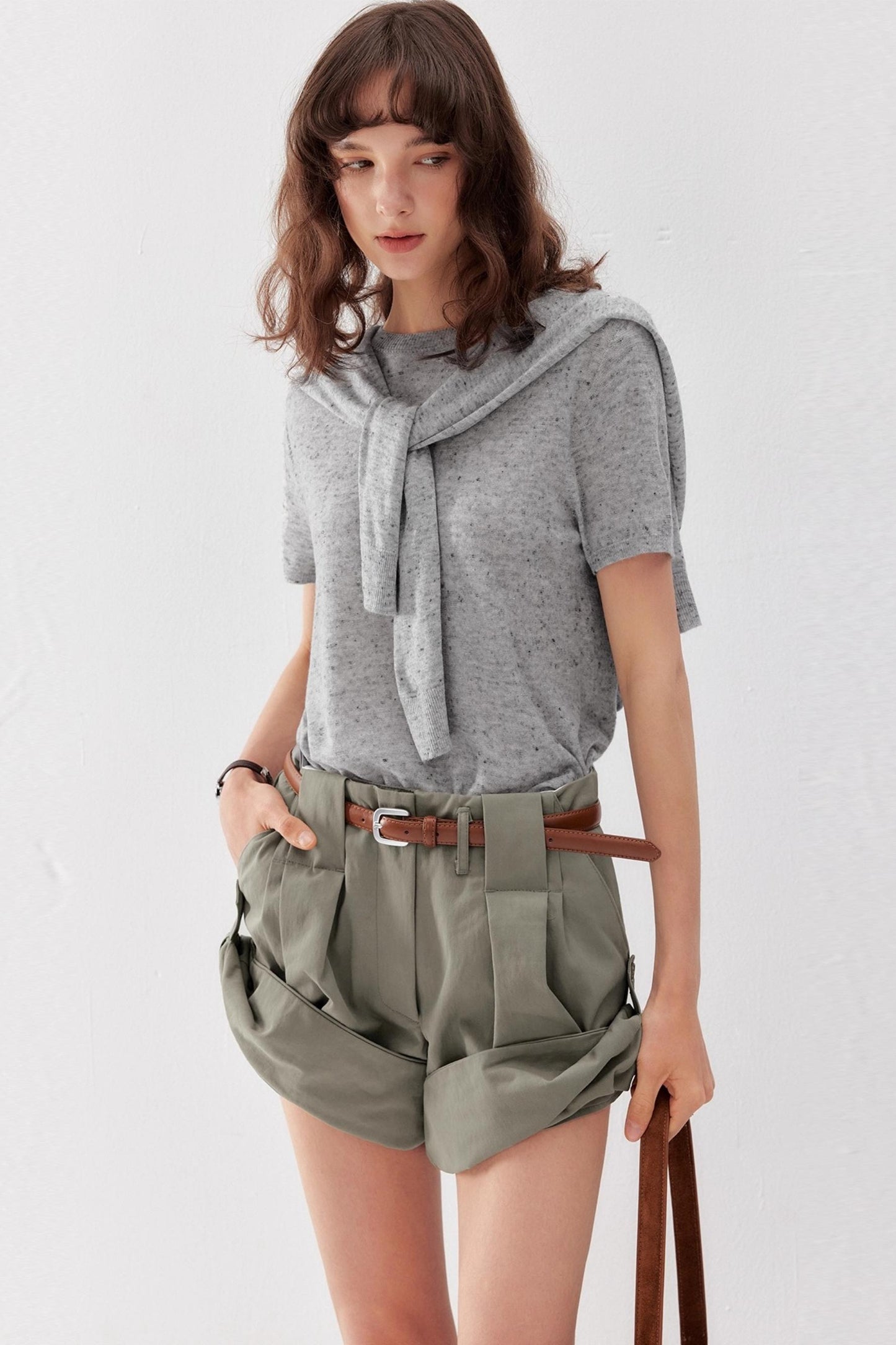 Wool Knit Cardigan Set-Up