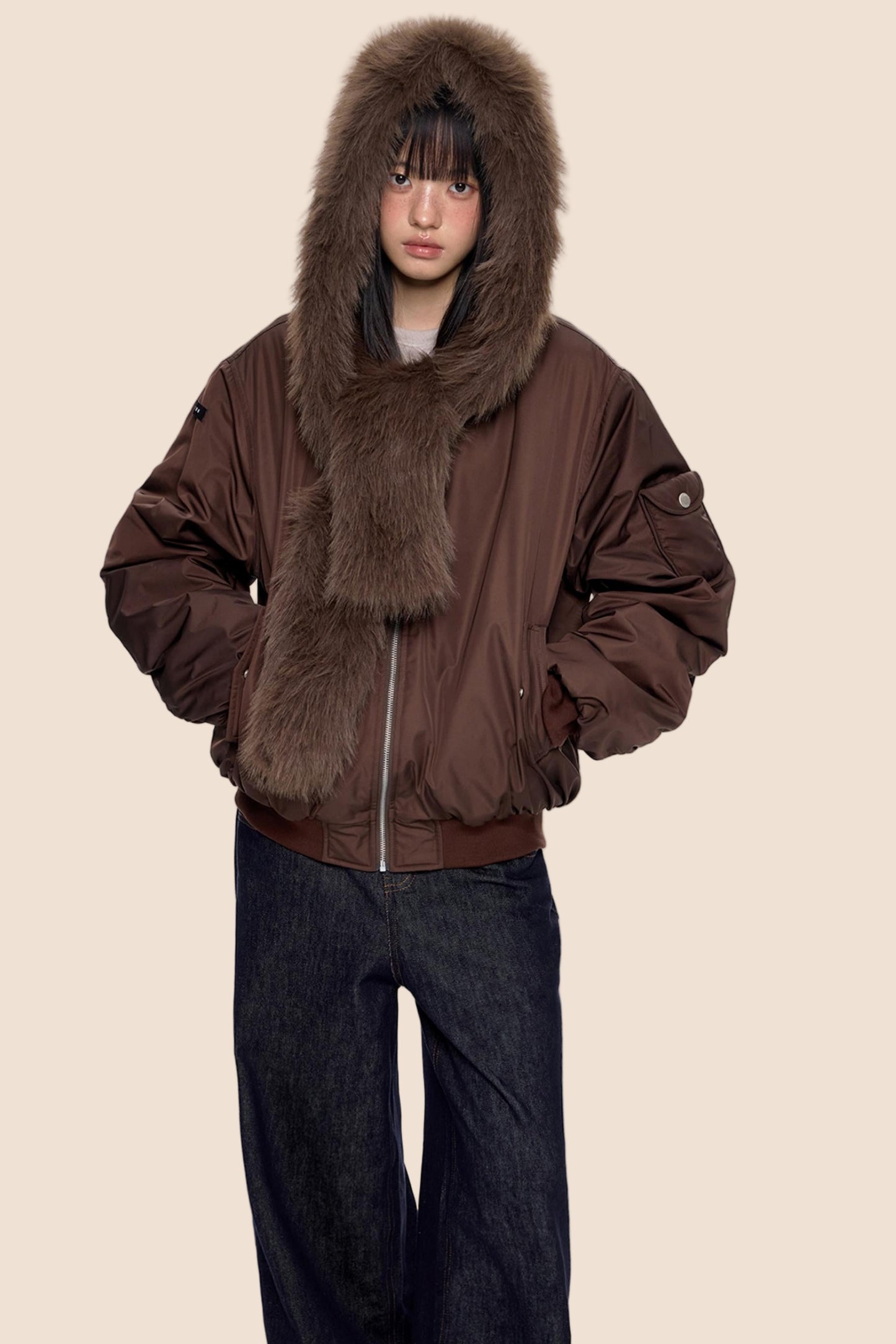 Cargo Cotton Dark Brown Jacket