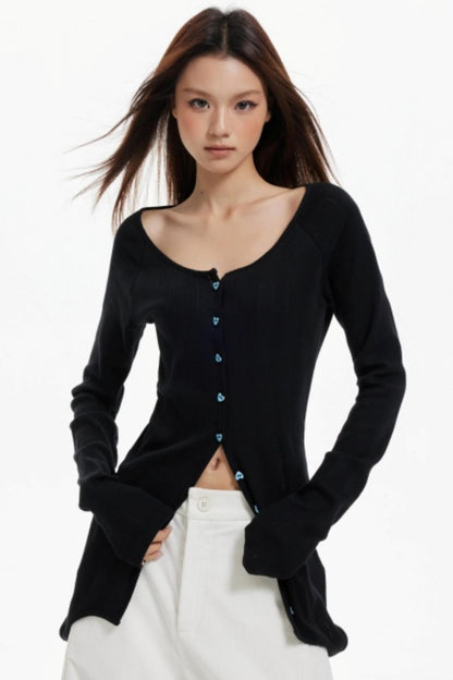 Slim Two Wear Cardigan Top