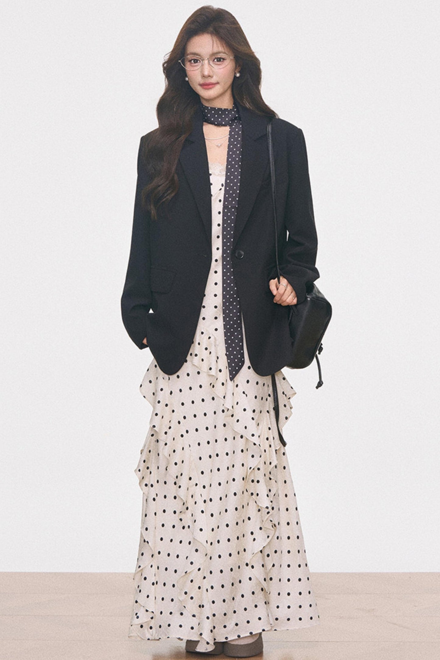 Polka Dot Commuter Dress Set-Up