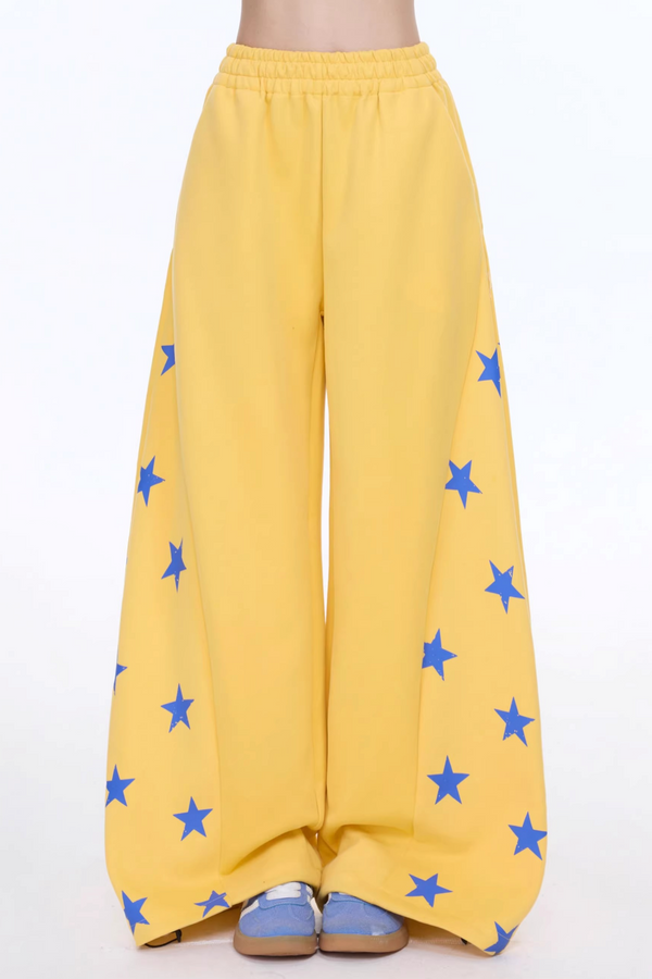 Retro Star Print Sweatpants