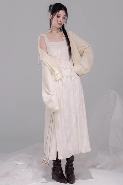 Floral Bud Lace Tank Dress