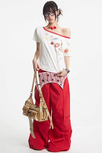 Lace Paratrooper Pants