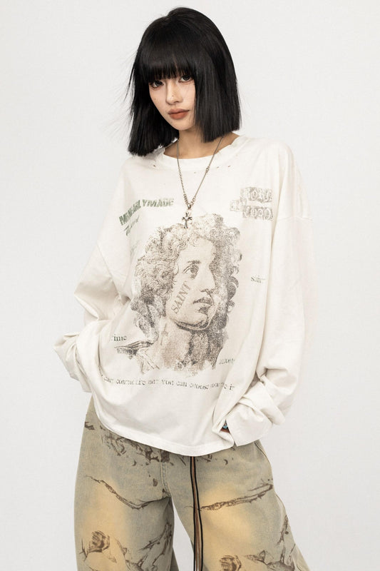 Vintage Frayed Crew Neck T-Shirt