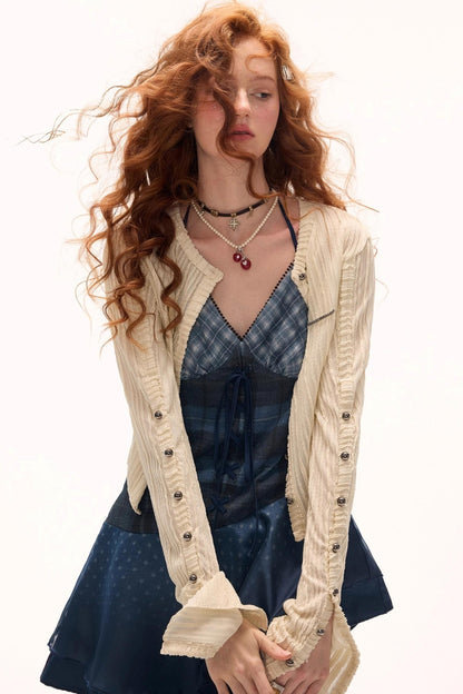 Blue Plaid Slip Dress