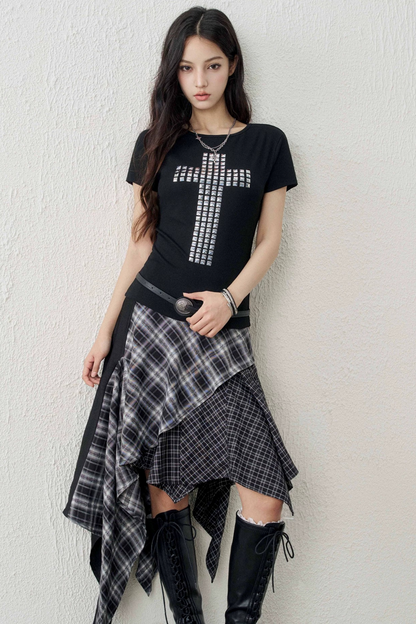 Ghost Girl Cross Pattern Top