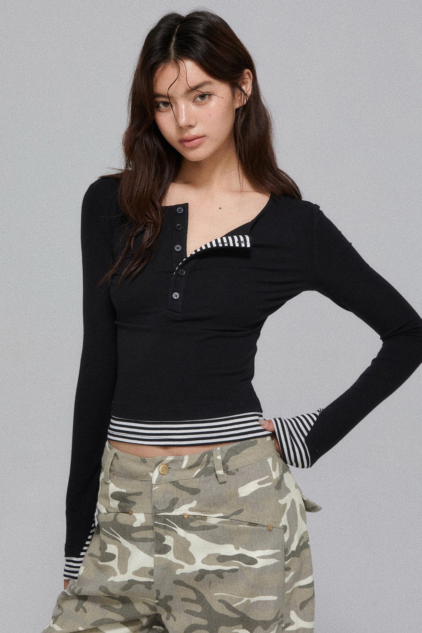 Unique Design Stripe T-Shirt