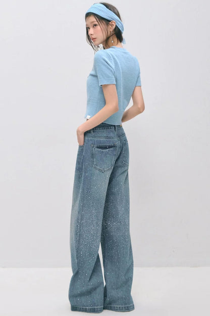 Haut à manches courtes en jacquard à motif poney