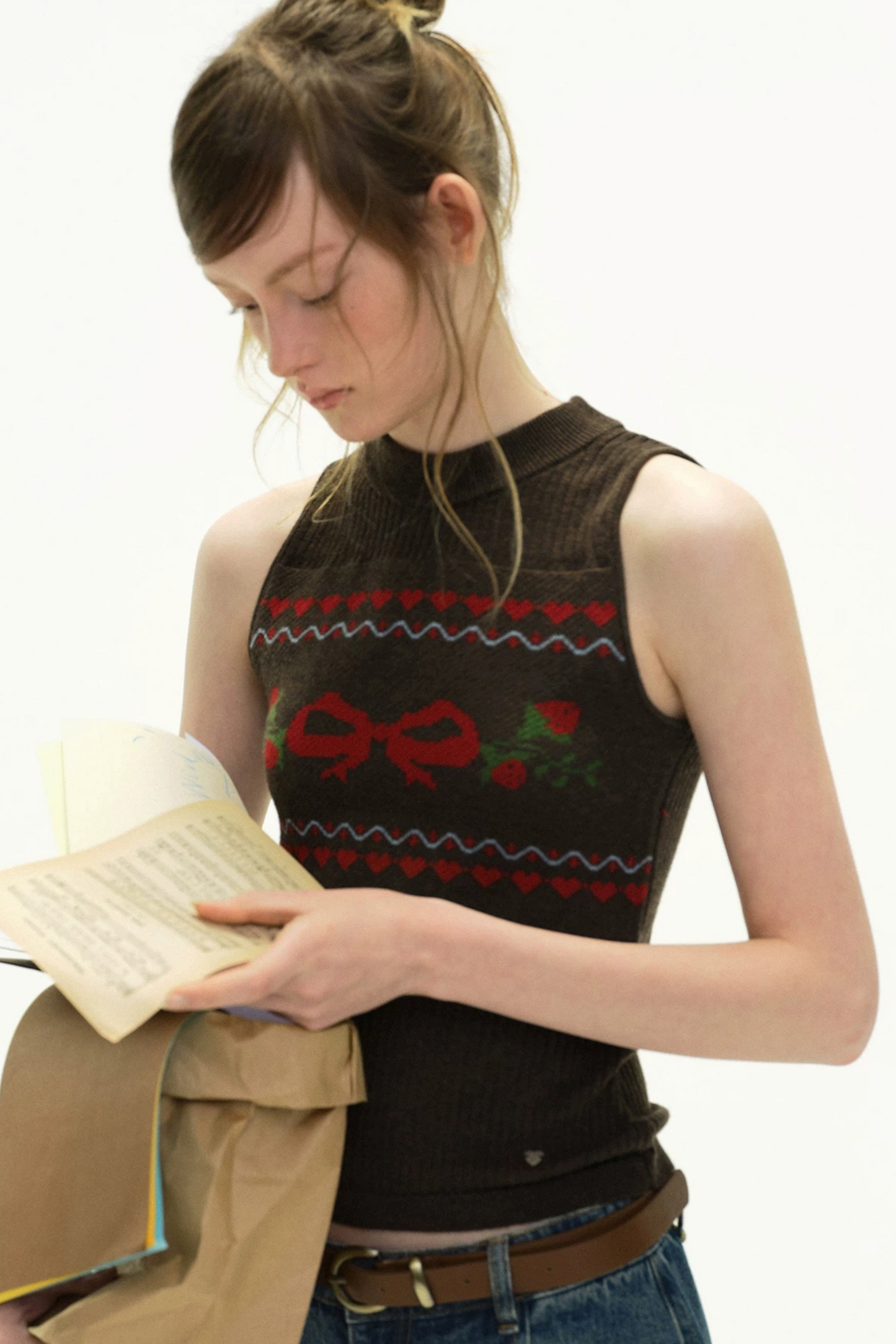 Strawberry Dimension Knitted Vest