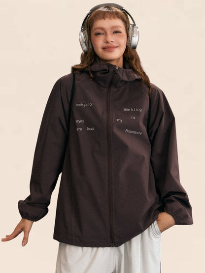 Zipper Loose Gray coffee Jacket