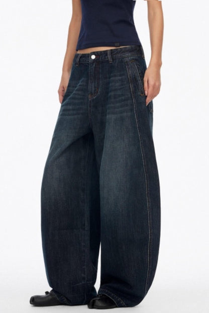 Distressed Cat Whiskers Straight Jeans