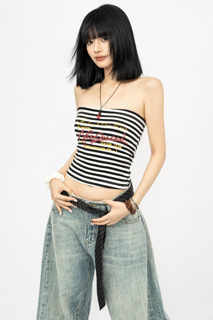 Striped Plunge Camisole