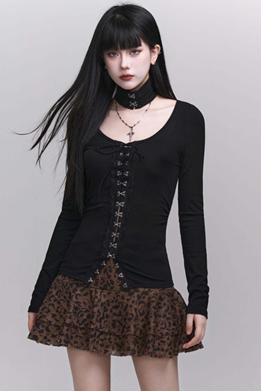 Women's Leopard Layered Top