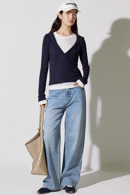 High-End Blue Gold Straight Fit Jeans