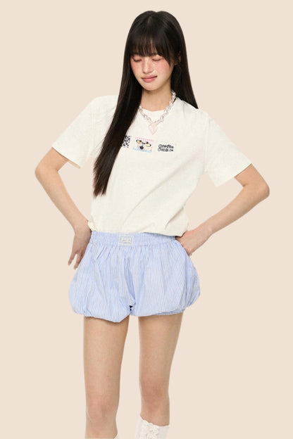 Retro Print Short Sleeve Tee