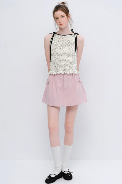 Sommerliches Sweetheart-Top mit Polka-Dots