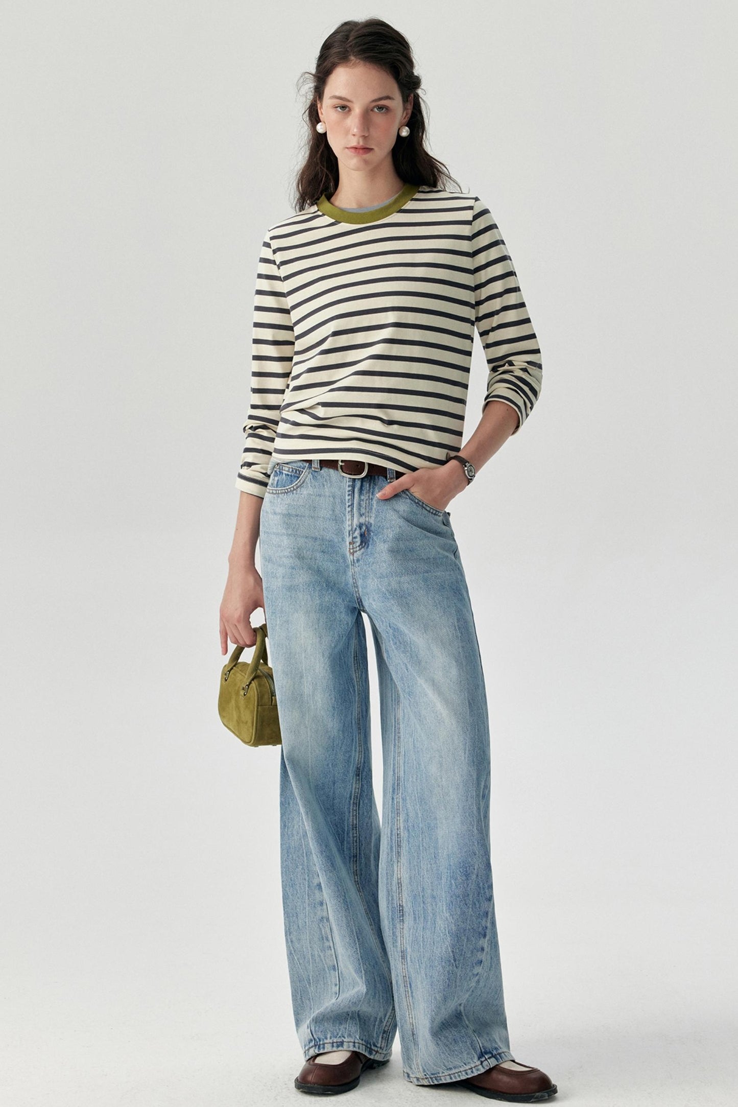 American Vintage Striped Long Sleeve T-Shirt