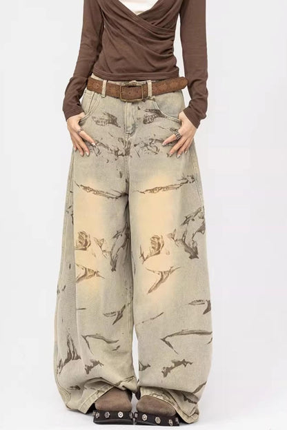 Wasteland Style Wide-Leg Jeans
