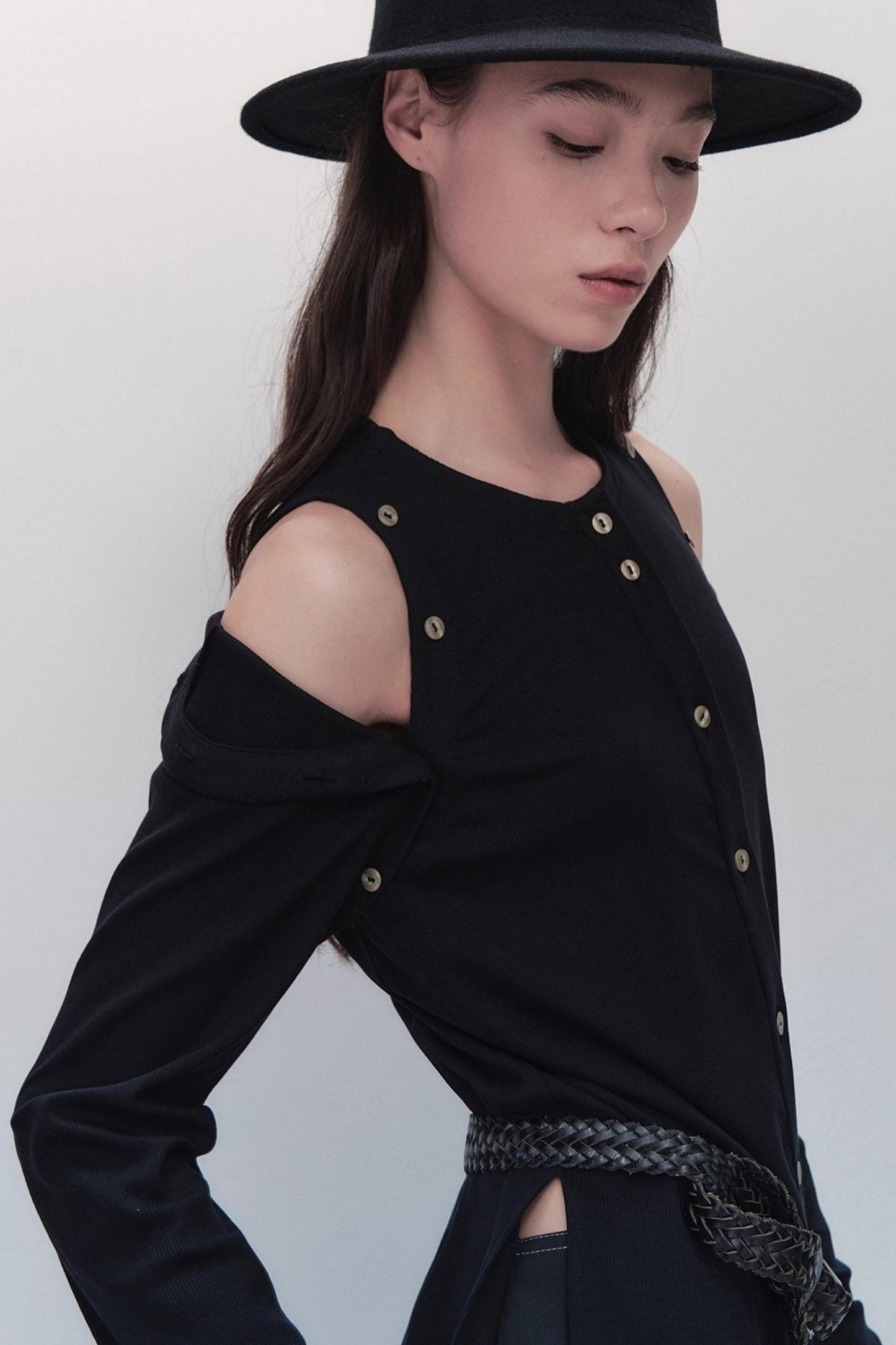 Detachable Round Neck Knitted Cardigan