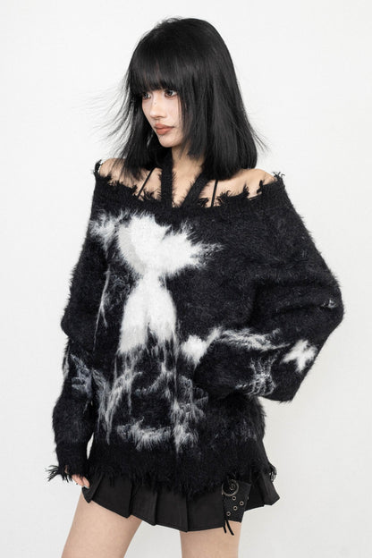 Vintage Butterfly Knit Top