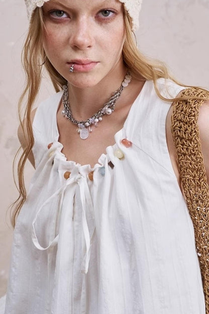 Romantic Sleeveless Ensemble Top