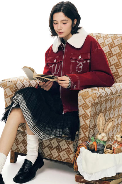 Red Wool Winter Jacket