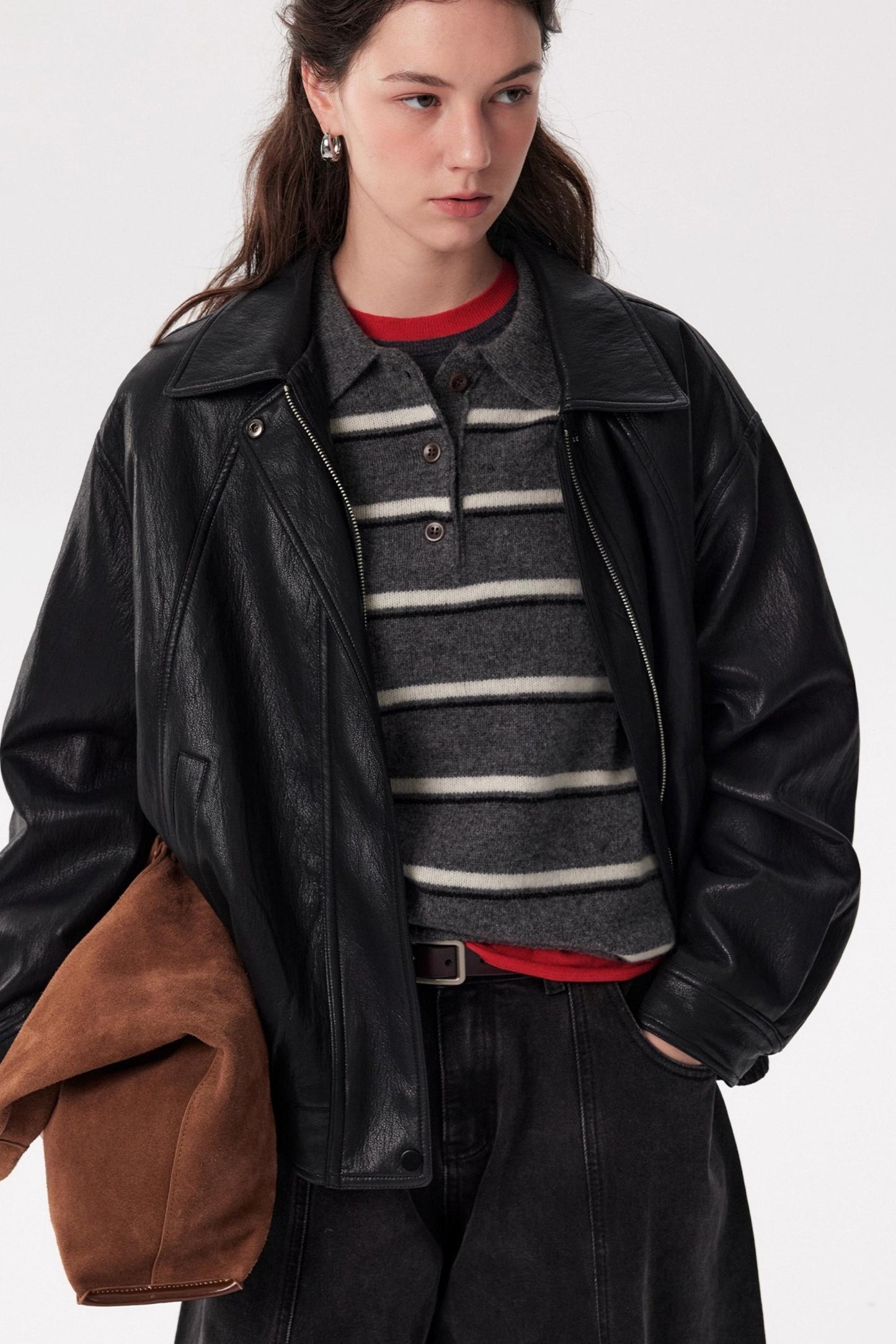 Autumn Black PU Leather Jacket