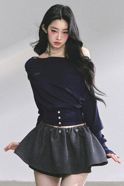 Magazine Long-Sleeved Top