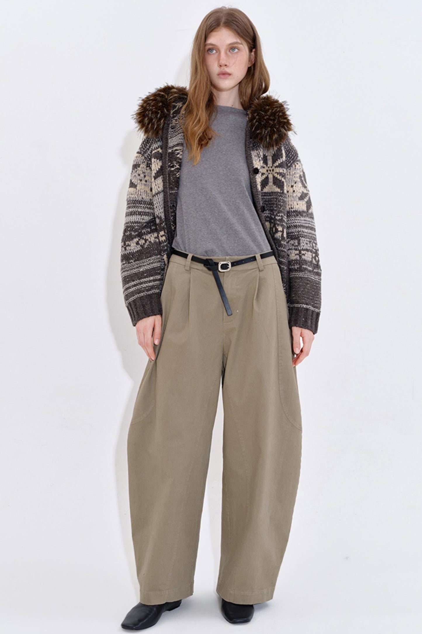 Classic Silver Head Leather Belt