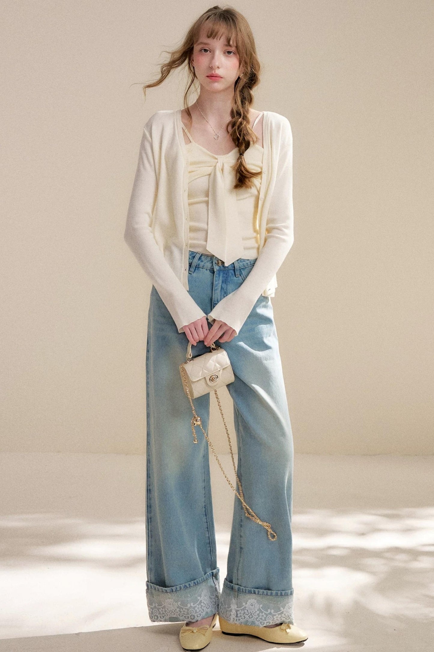 Jeans romantici in pizzo al chiaro di luna