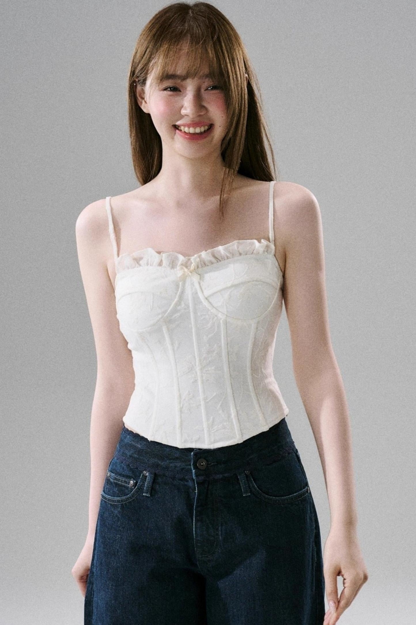 Stretch Lace Corset Camisole Top