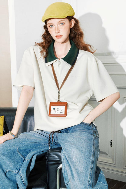 Color Block Polo Tee