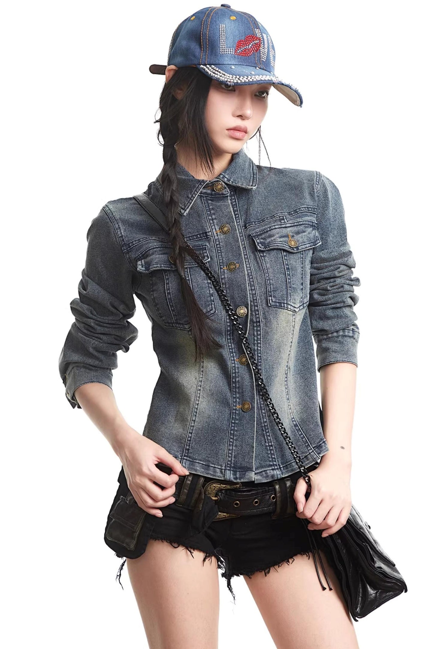 Retro Casual Short Denim Jacket Top