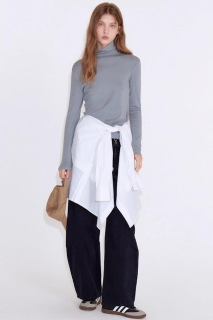 Cashmere Blend Knit Slimmimg Sweater
