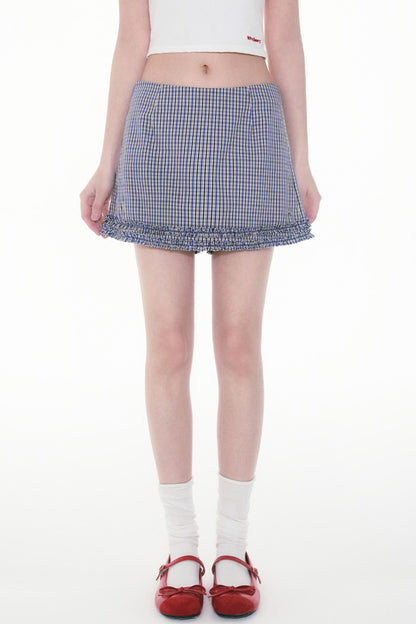 Plaid A-line Skirt
