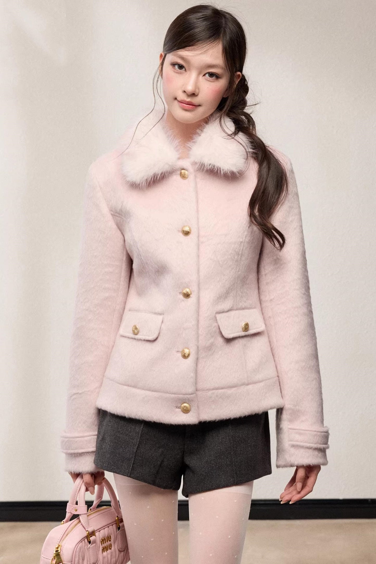 Single-Breasted Woolen Jacket