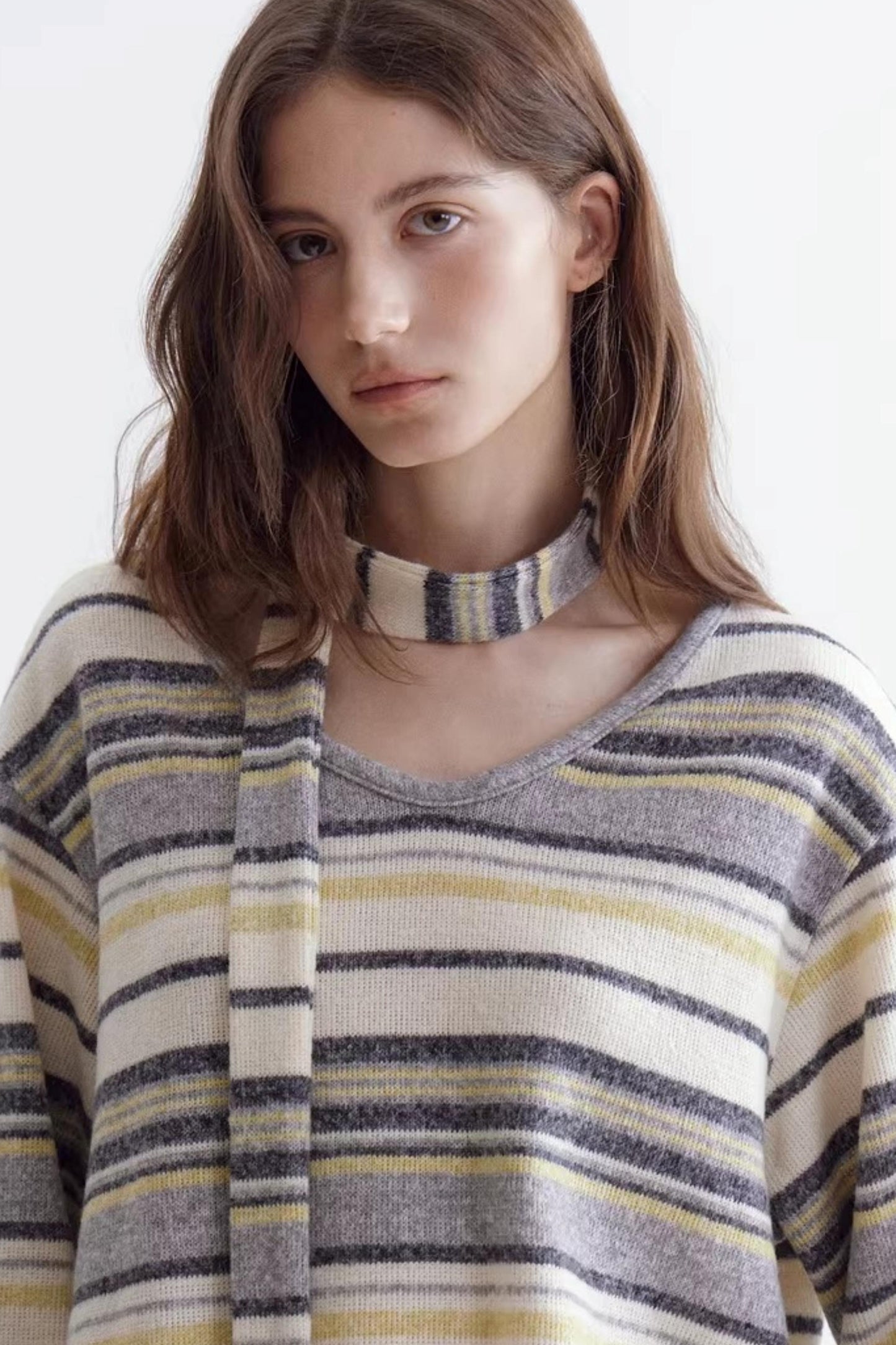 Deconstructed Ribbon Knit Sweater