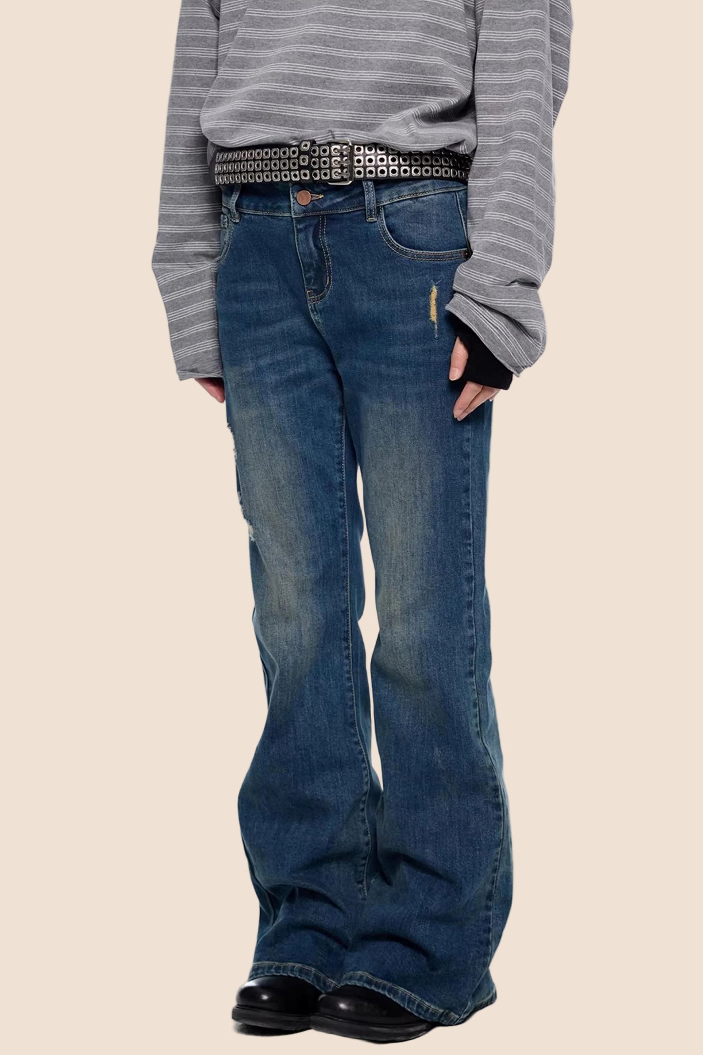 Mikro-weit Retro Schlaghosen