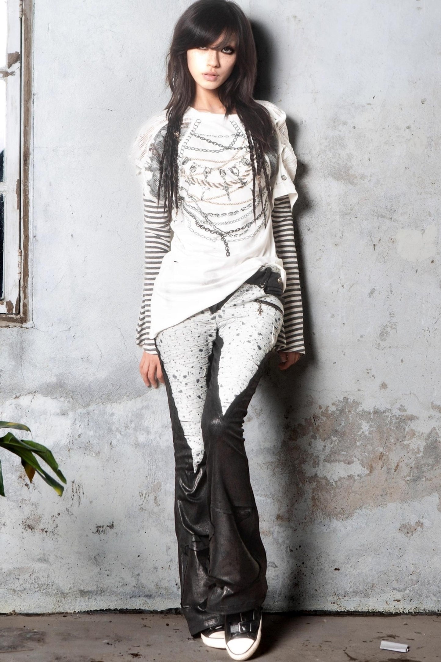 Retro Slimming Denim Trousers