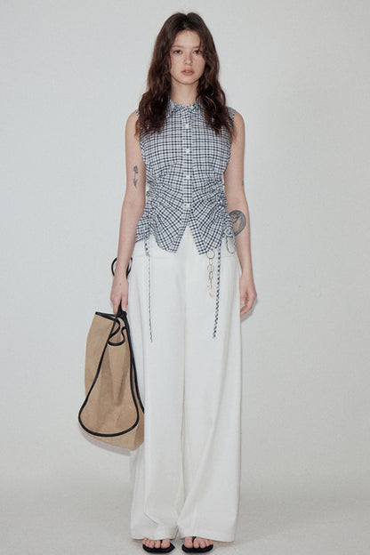 Summer Plaid Shirt Pants Set-Up