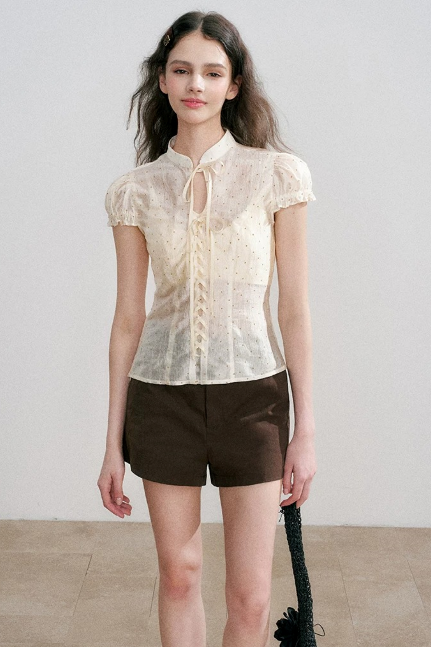 Polka Dot Short Sleeve Top Set-Up