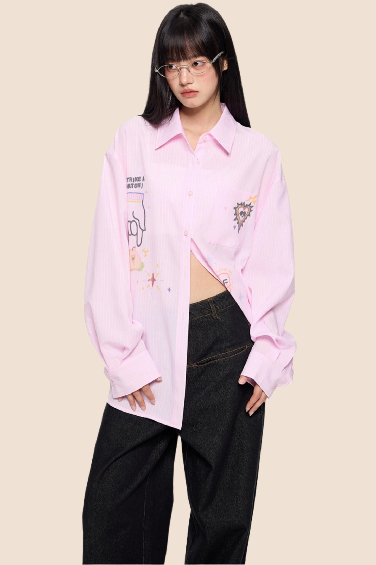 Striped Sunscreen Long Sleeve Shirt