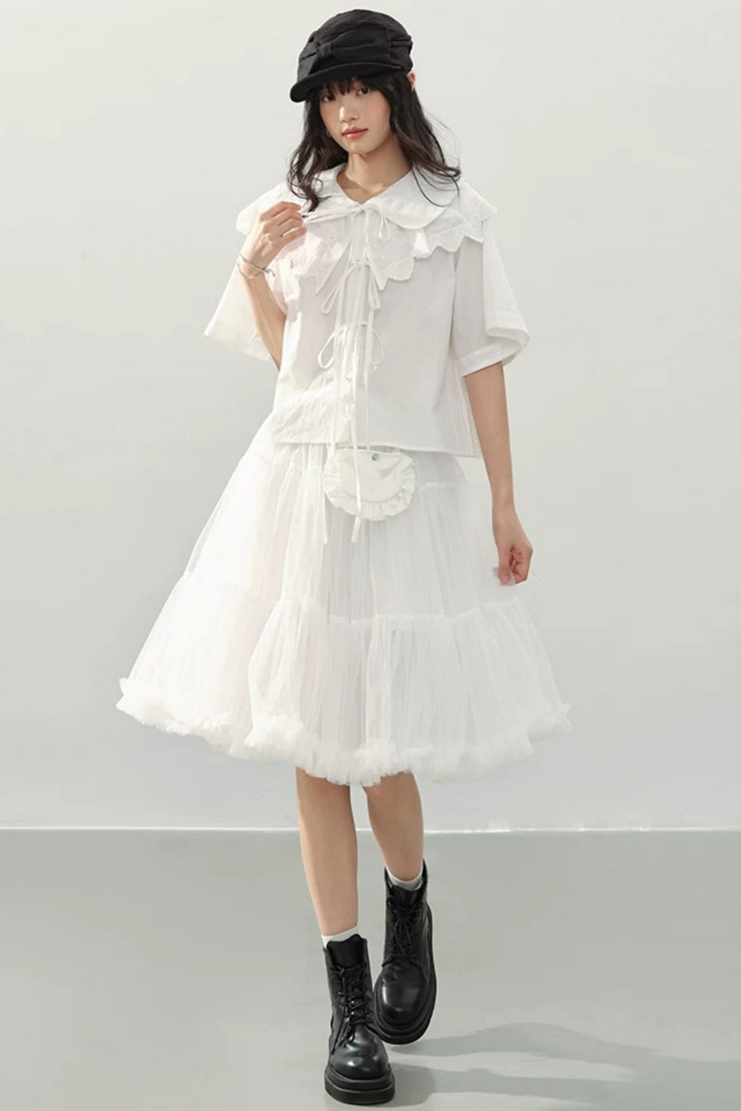 Doll Collar Sicily Lace Shirt