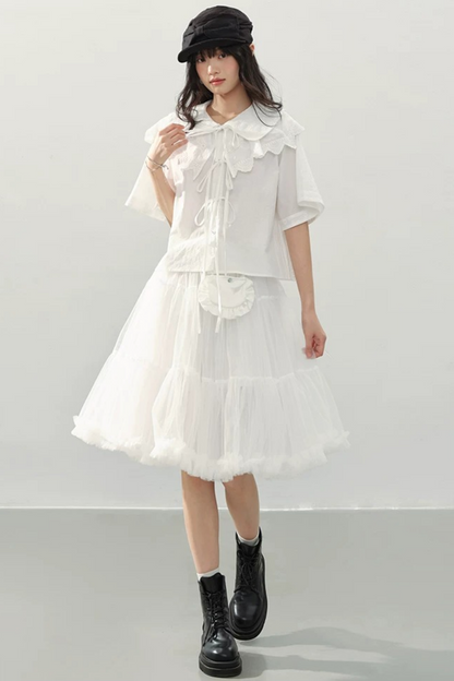 Doll Collar Sicily Lace Shirt