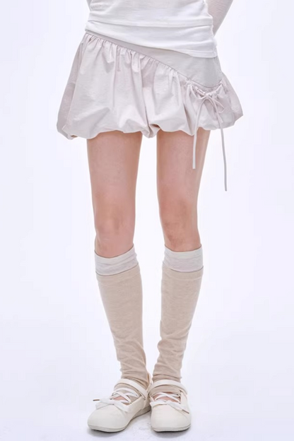 High-Gloss Two-Tone Slouch Socks