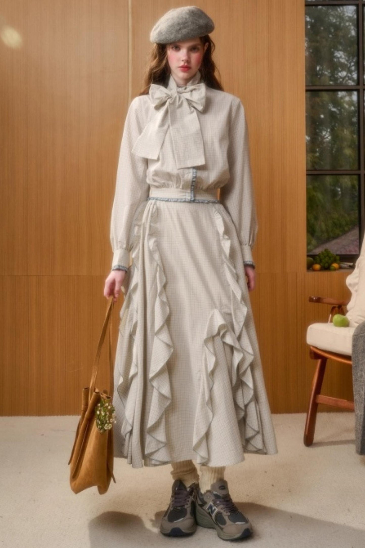 Organic Cotton Patchwork Blouse Set-Up