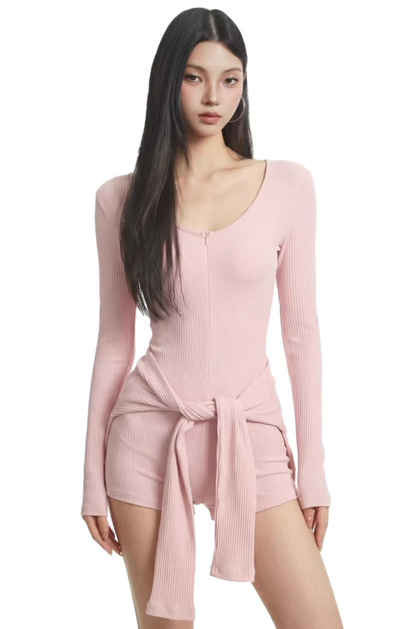 Pink Slim-Fit Jumpsuit